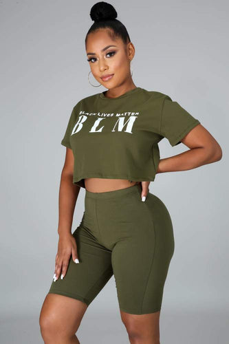 Black lives matter set (olive)